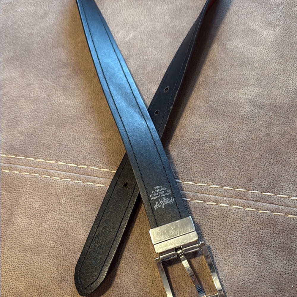 Rawlings Brown and  Black Size 34 Reversible Belt with Silver Buckle - Picture 5 of 9